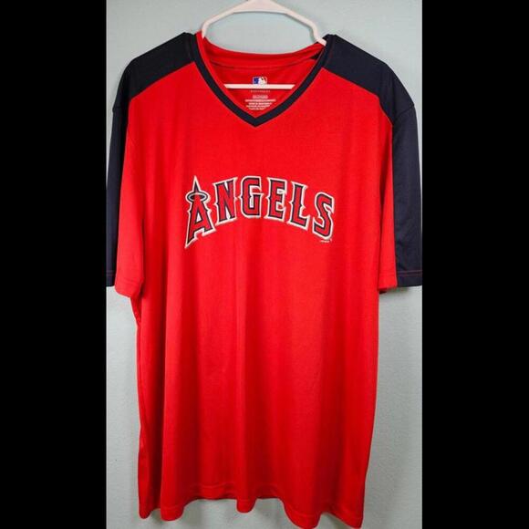 MLB Other - Los Angeles Angels Men's Short Sleeve Red Shirt - XXL